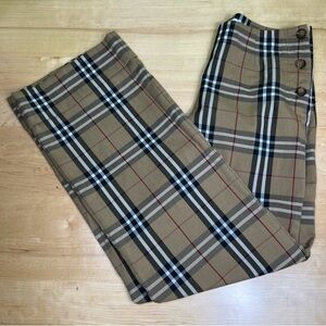 David Brooks Plaid Flare Pants